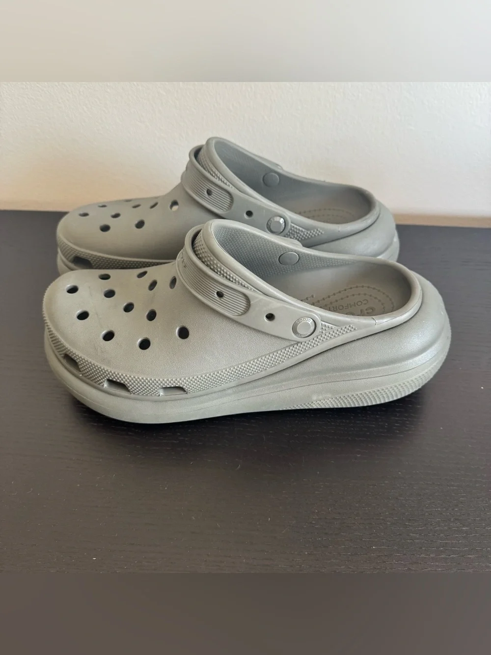 Crocs Men's Classic Crush Clog Platform Gray Size 11 Comfort